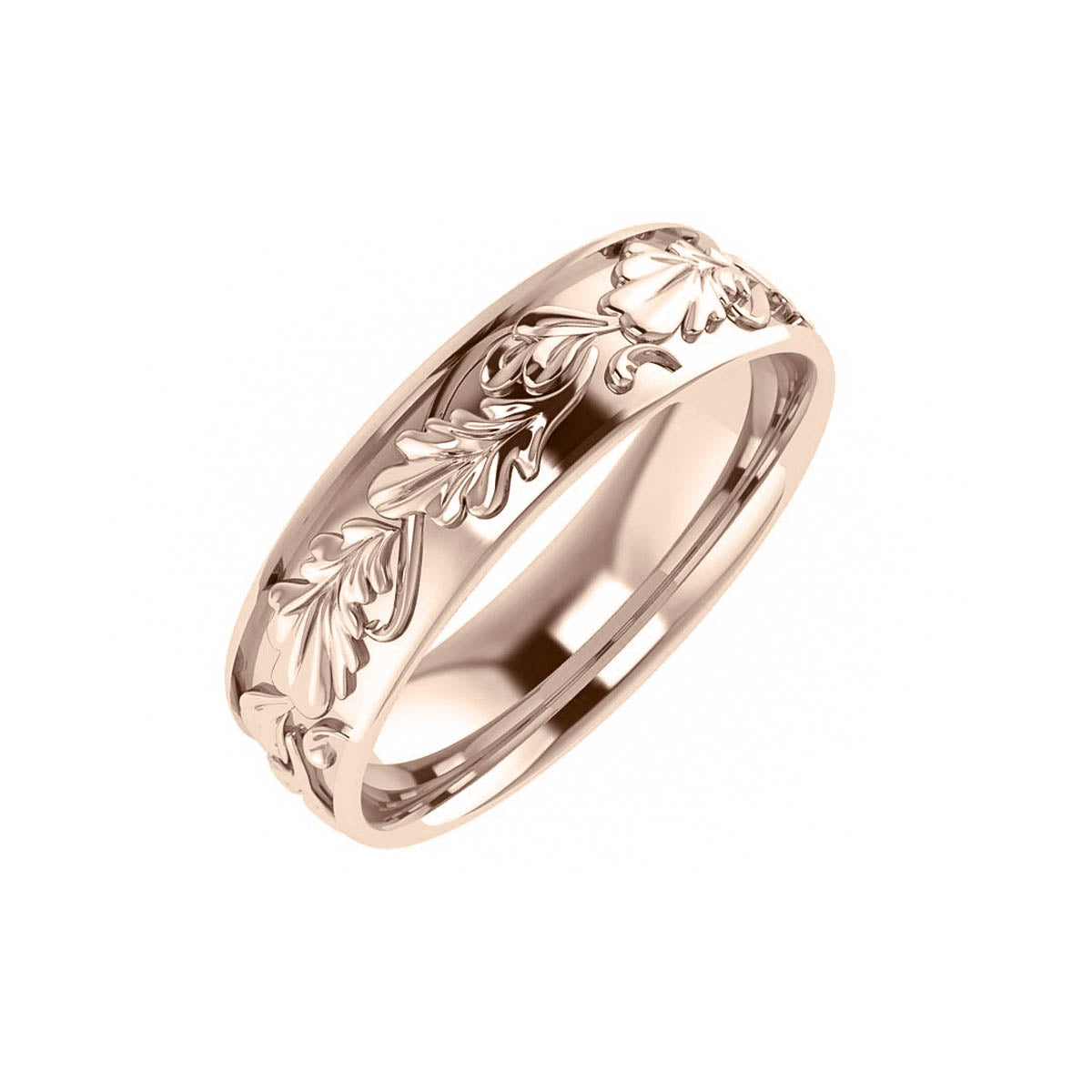Man wedding band, matching oak leaf ring - Eden Garden Jewelry™