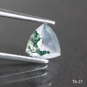 Moss agate | trillion cut 6 mm - choose yours - Eden Garden Jewelry™