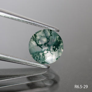 Moss agate | round cut, 6.5 mm - choose yours - Eden Garden Jewelry™