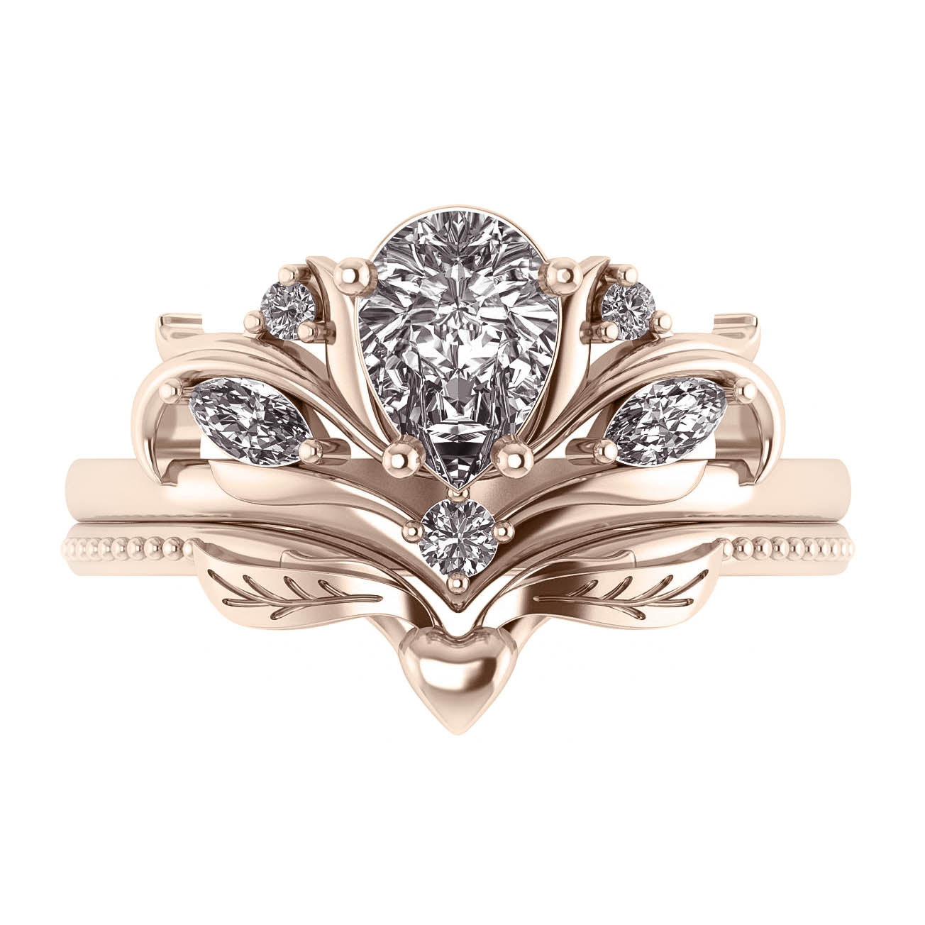 Matching wedding band for Swanlake: choose yours - Eden Garden Jewelry™