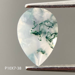 Moss agate | pear cut 10x7 mm - choose yours - Eden Garden Jewelry™