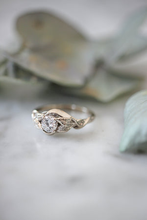 Azalea | custom engagement ring setting, round 5 mm - Eden Garden Jewelry™