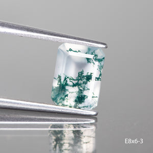 Moss agate |   octagon cut, 8x6 mm - choose yours - Eden Garden Jewelry™