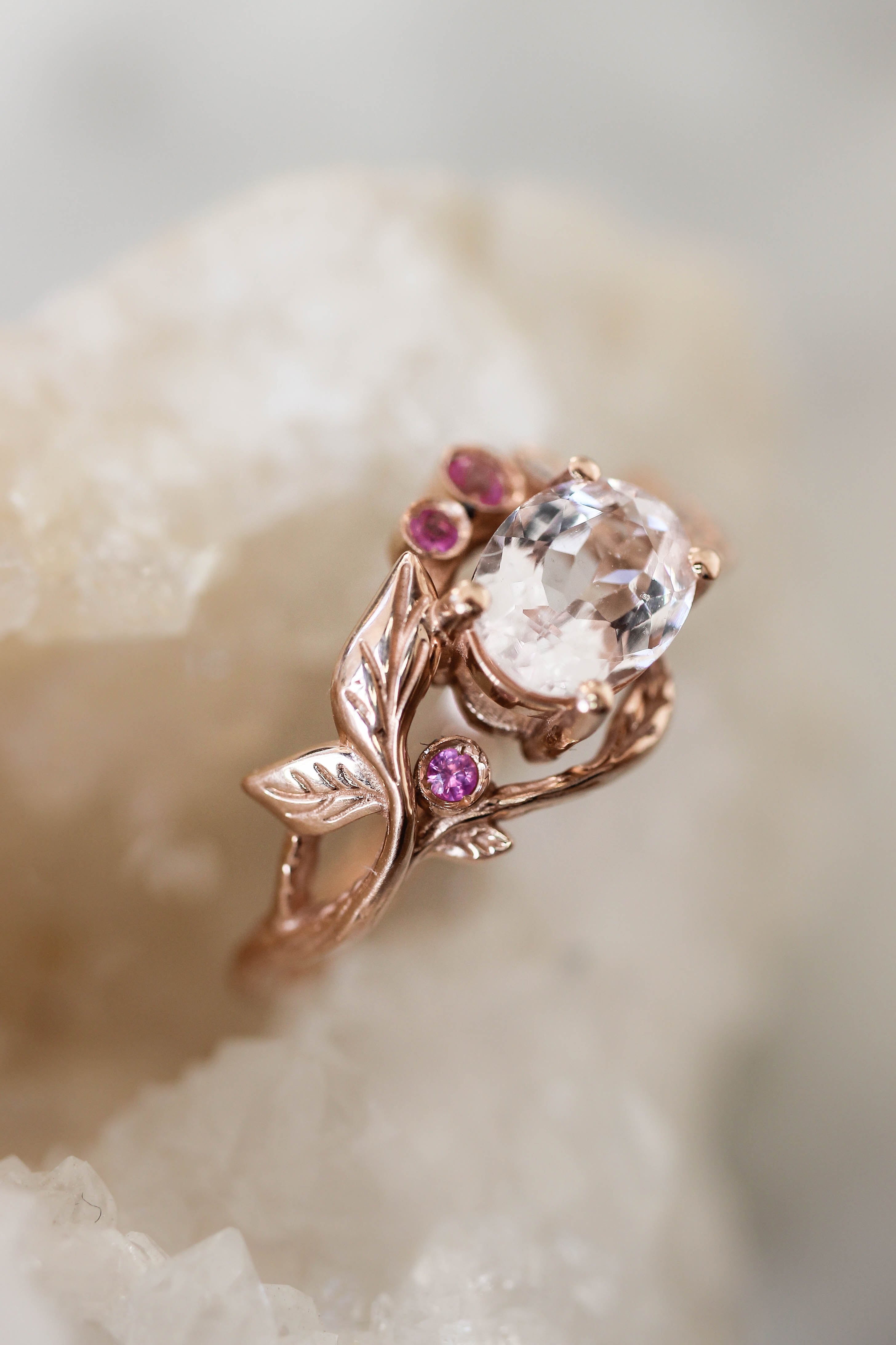 Engagement Ring Morganite Gem Meaning Round Peach Pink Morganite