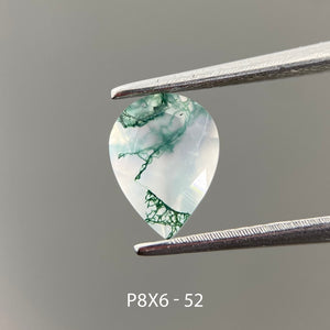 Moss agate | pear cut 8x6 mm - choose yours - Eden Garden Jewelry™