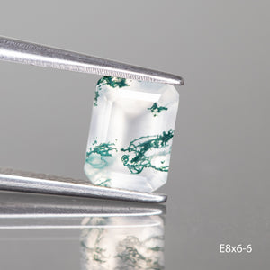 Moss agate |   octagon cut, 8x6 mm - choose yours - Eden Garden Jewelry™