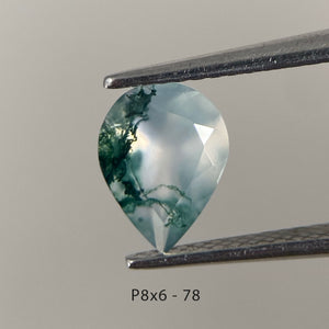 Moss agate | pear cut 8x6 mm - choose yours - Eden Garden Jewelry™