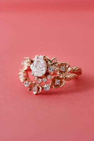 Moissanite engagement ring / Adelina - Eden Garden Jewelry™