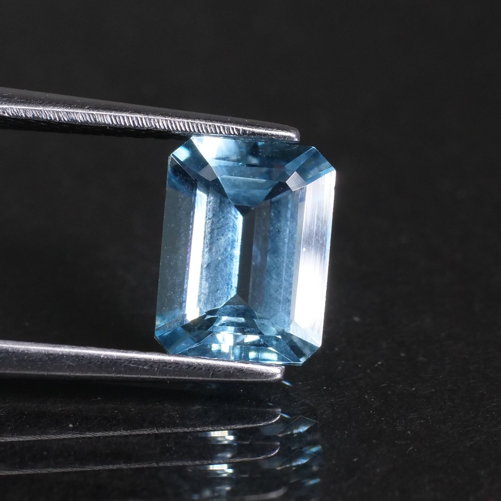 Aquamarine | octagon cut 8x6mm, 1.4 ct. VVS clarity - Eden Garden Jewelry™