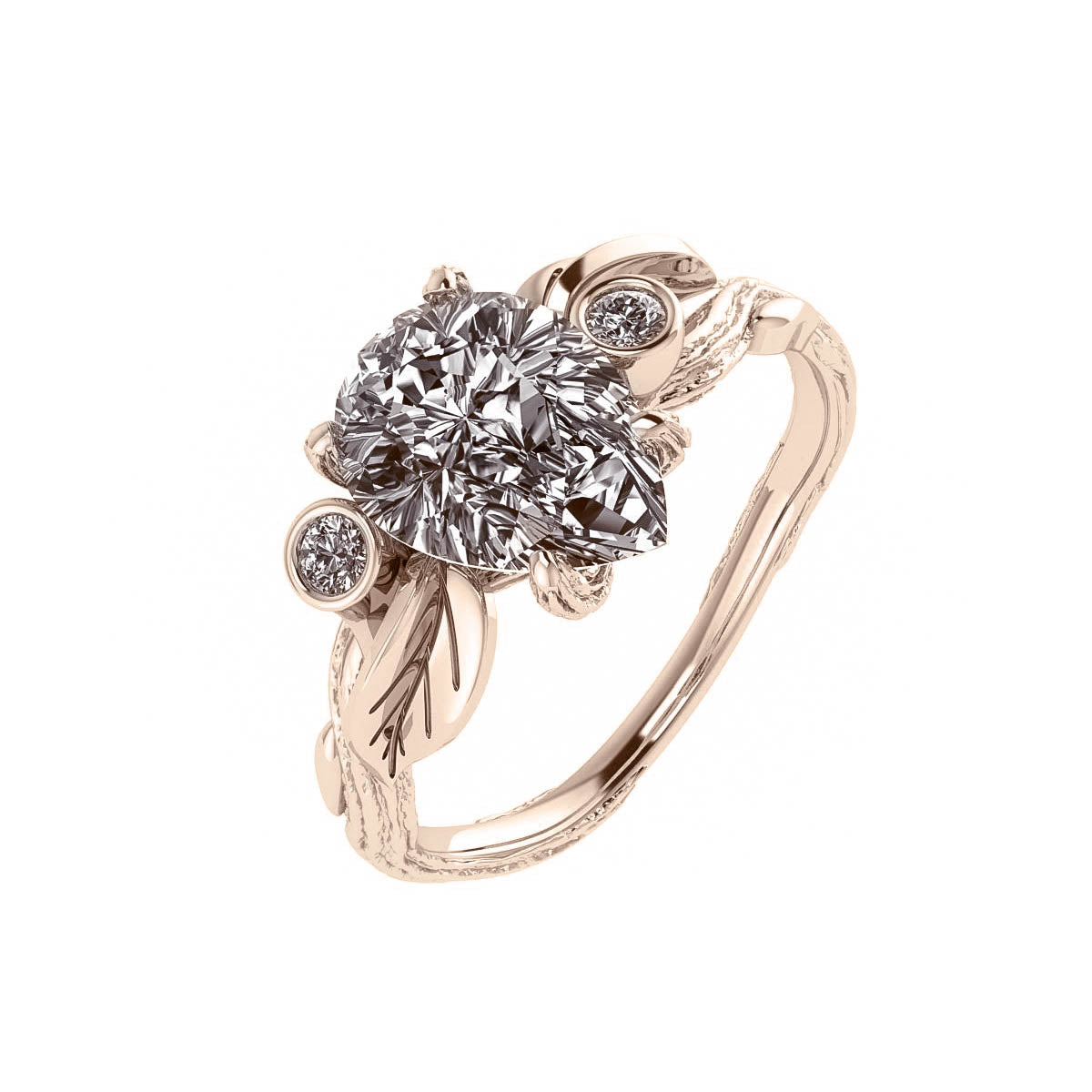 Arius | 10x7 mm pear cut gemstone setting - Eden Garden Jewelry™