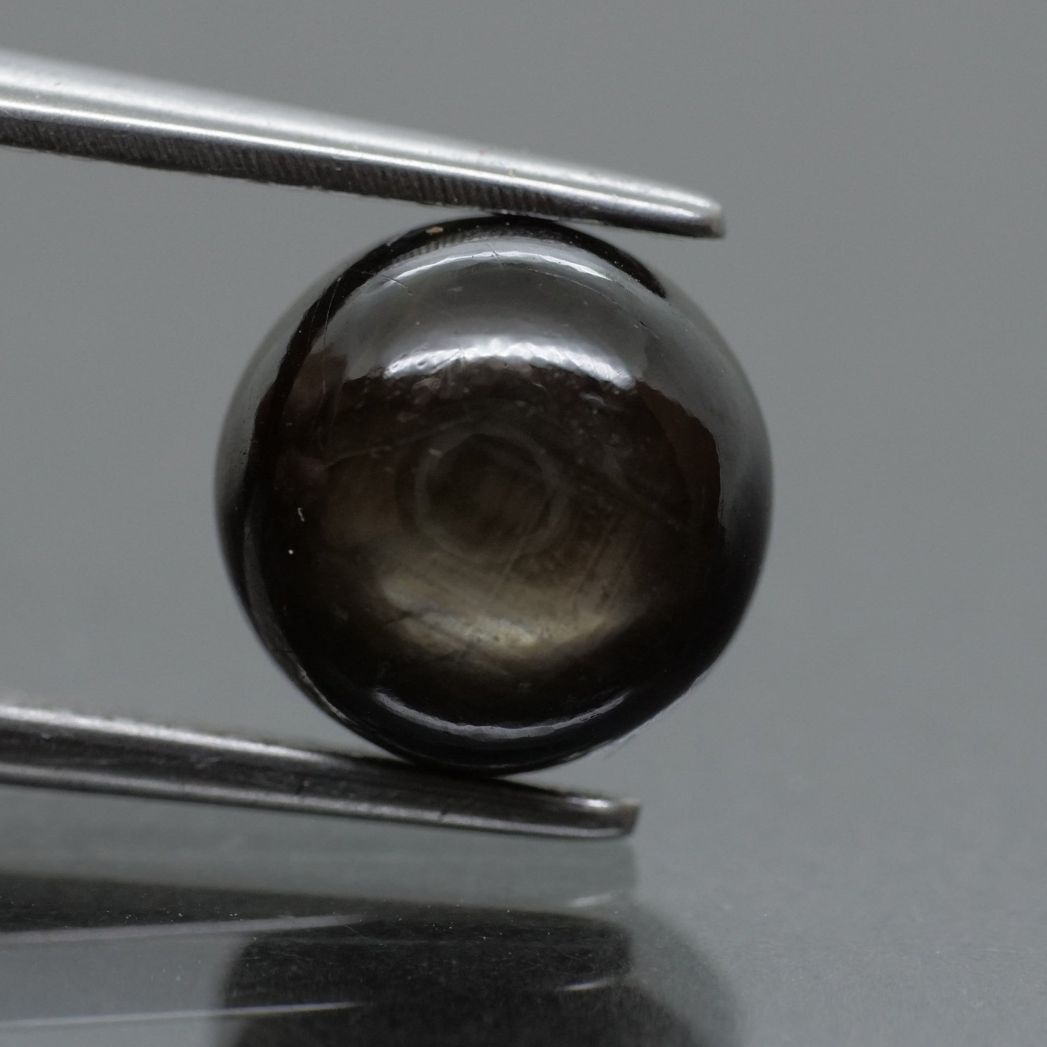 Sapphire | black, star effect, round cut 7.6mm, 3 ct - Eden Garden Jewelry™