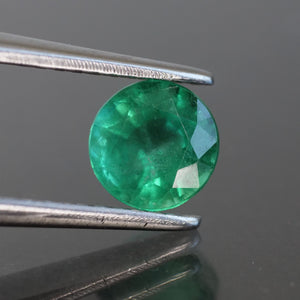 Emerald | natural, round cut 6 mm, AAA quality, Zambia, 0.70 ct - Eden Garden Jewelry™