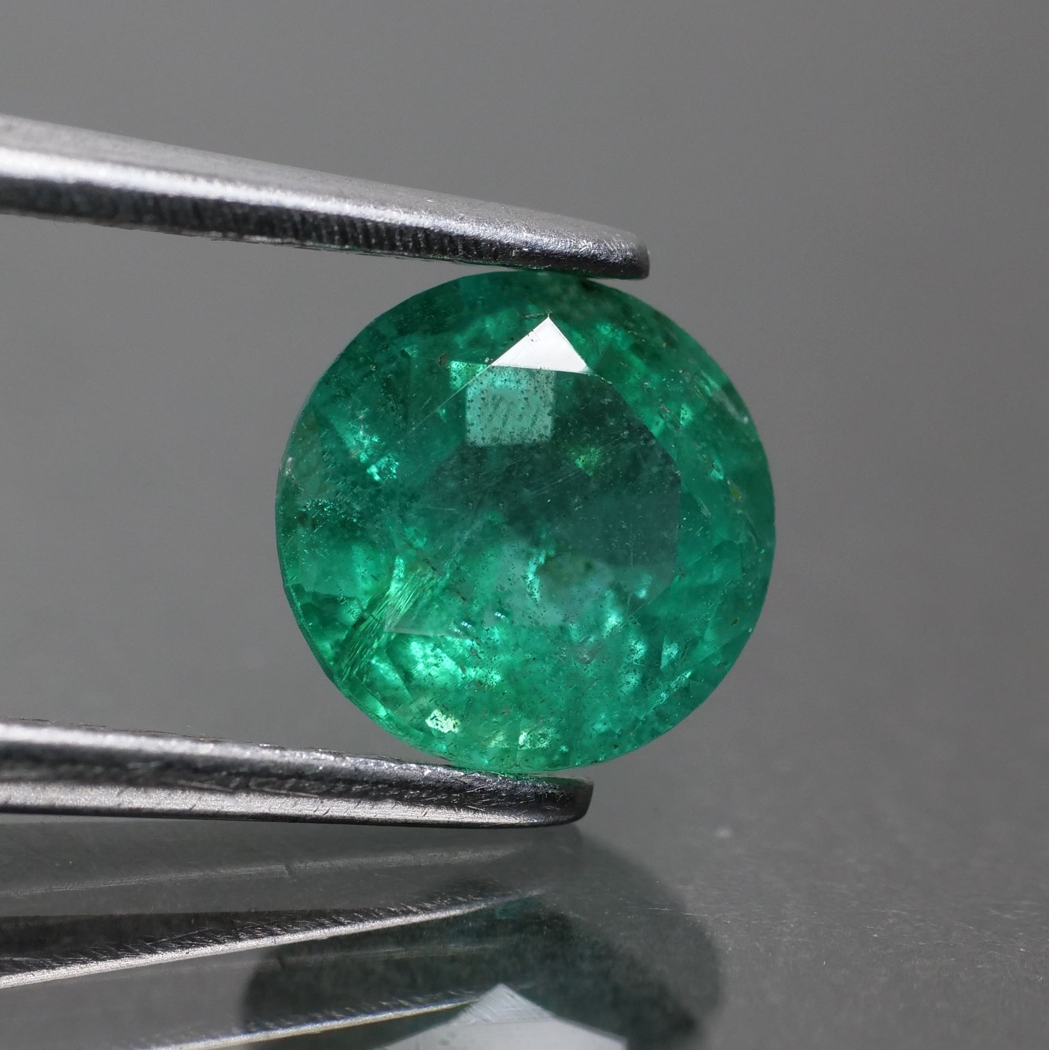 Emerald | deep green, natural, round cut 6.5mm*, AAAA quality, Zambia, 1 ct - Eden Garden Jewelry™