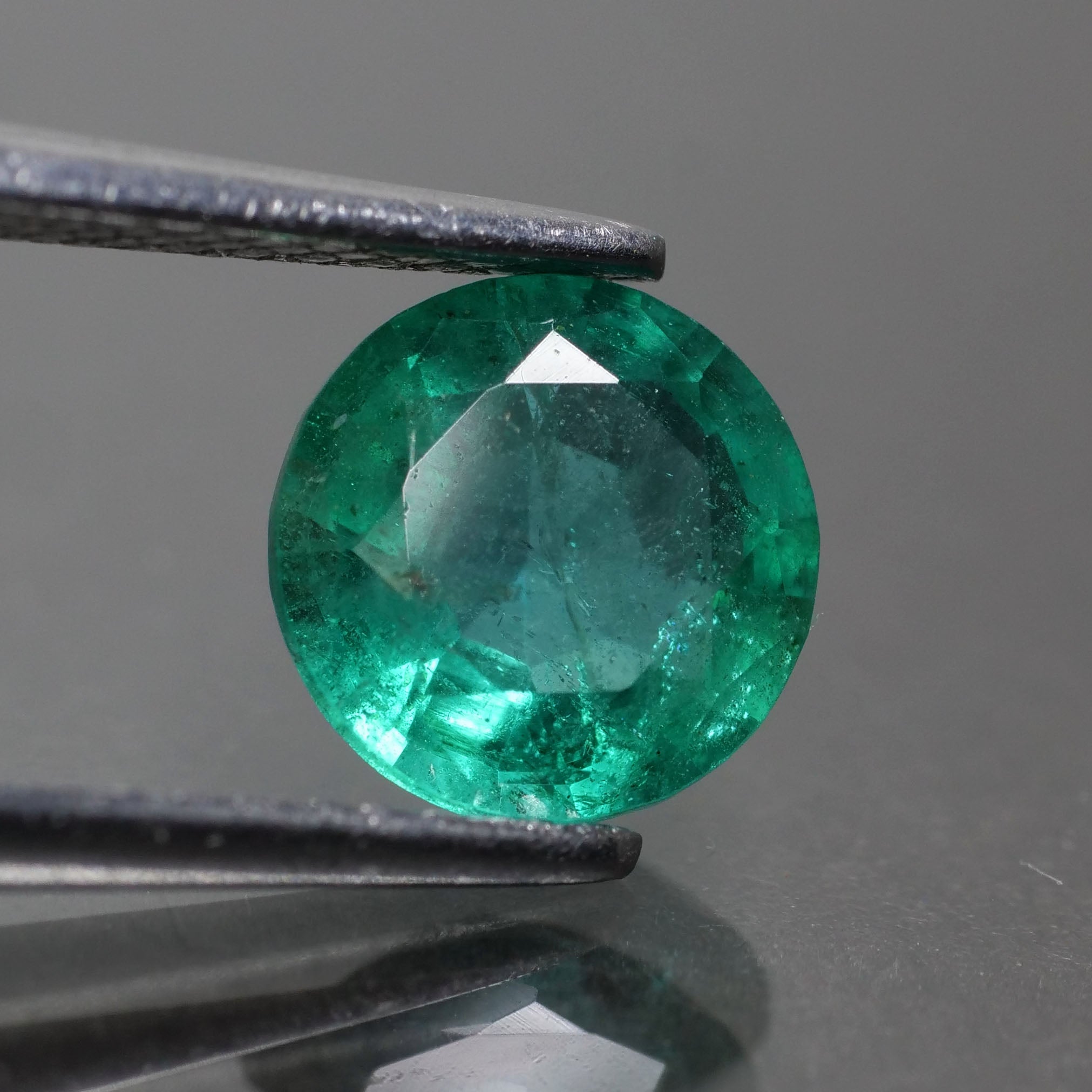 Emerald | deep green, natural, round cut 6.5mm*, AAAA quality, Zambia, 1 ct - Eden Garden Jewelry™