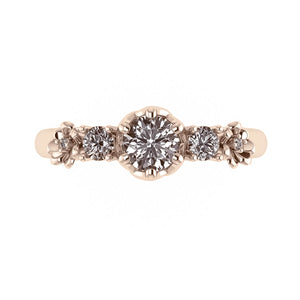 Fiorella round | floral engagement ring setting - Eden Garden Jewelry™