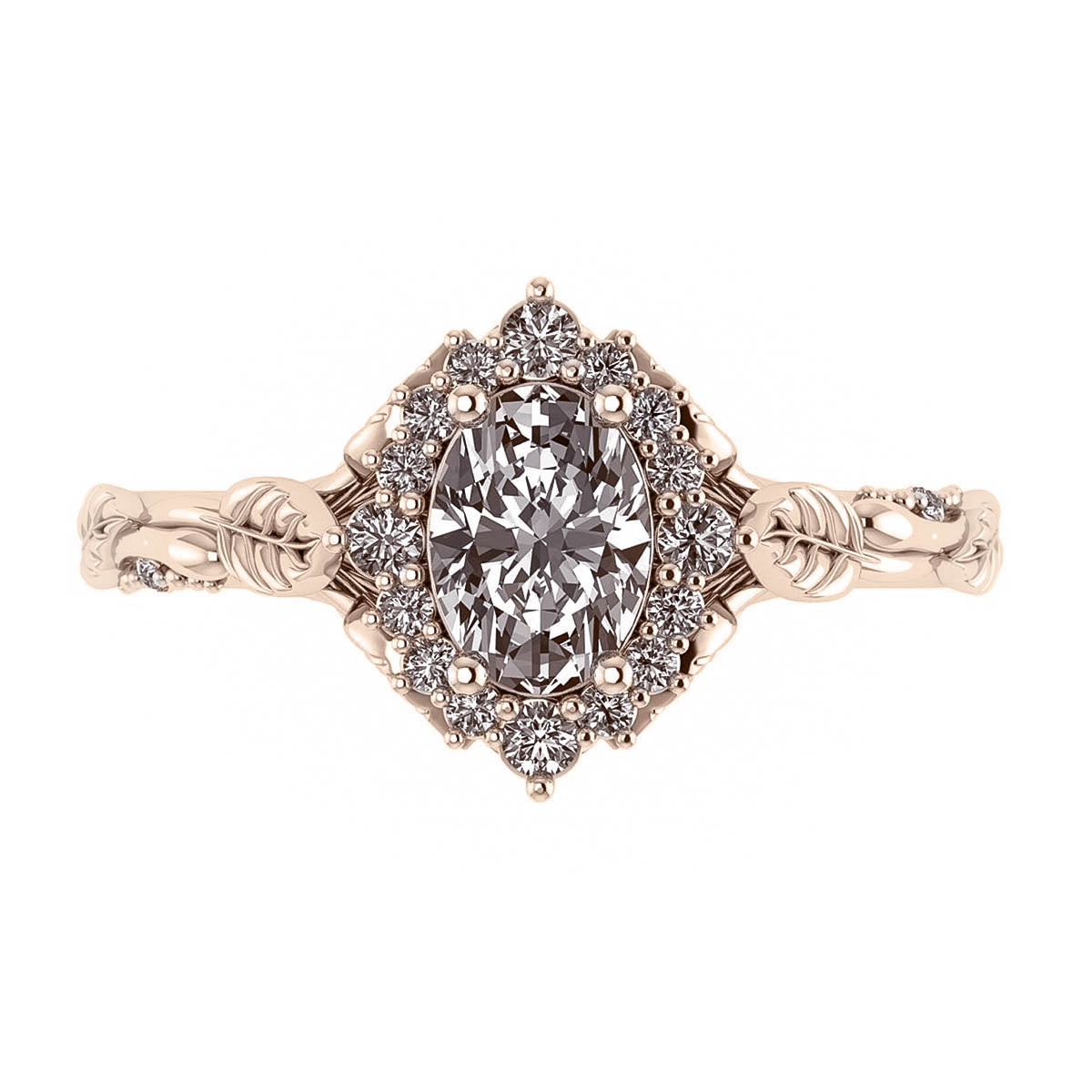 Florentina | custom engagement ring with oval cut gemstone 7x5 mm - Eden Garden Jewelry™