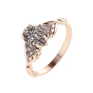 Gloria | 8x6 mm pear cut engagement ring setting - Eden Garden Jewelry™
