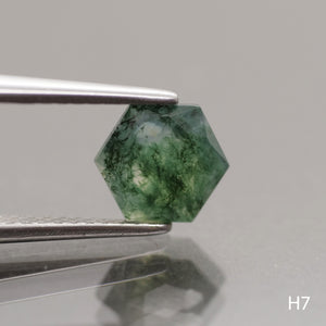 Moss agate | hexagon cut, 6 mm - choose yours - Eden Garden Jewelry™