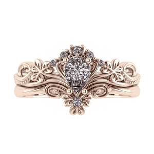 Horta pear | engagement ring, pear cut 6x4 mm gemstone setting - Eden Garden Jewelry™