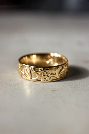 Custom order: adjusted wreath ring + matching wedding band for him - Eden Garden Jewelry™