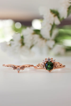 Ivy wedding band with diamond, matching ring for Ariadne - Eden Garden Jewelry™