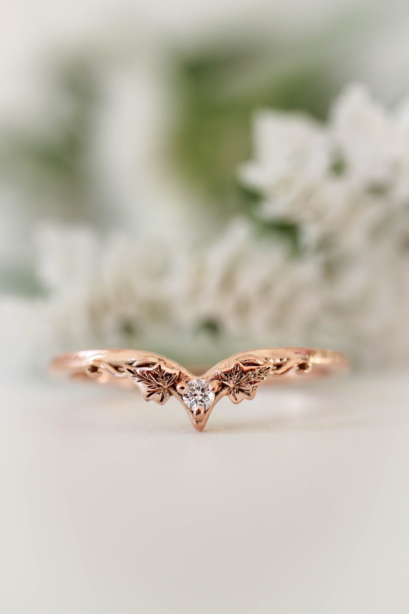 White gold ring set with tourmaline and diamonds / Ariadne - Eden Garden Jewelry™