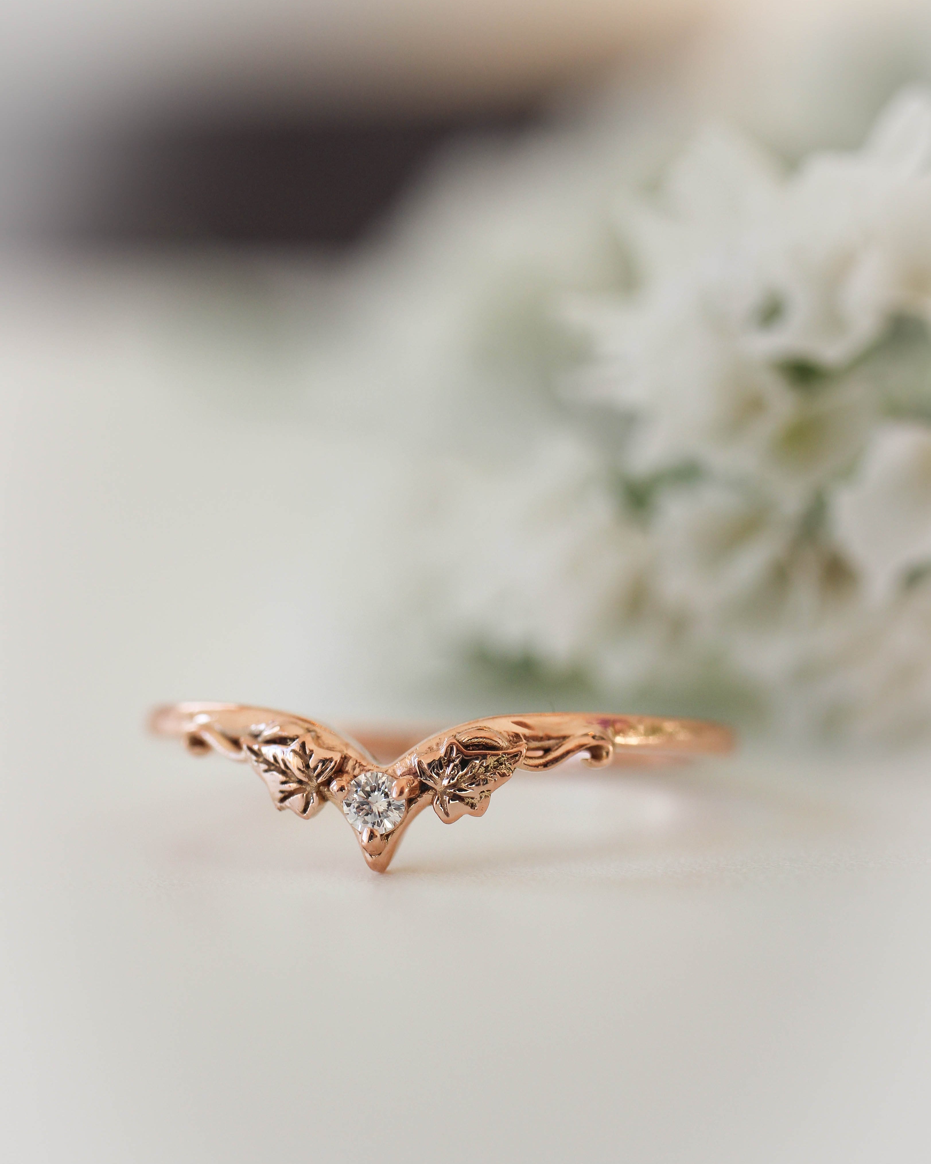 Ariadne | bridal ring set, 5 mm central gemstone - Eden Garden Jewelry™