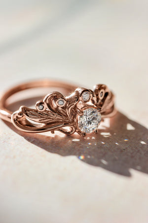 Damariss | custom bridal ring setting, engagement & wedding band set - Eden Garden Jewelry™