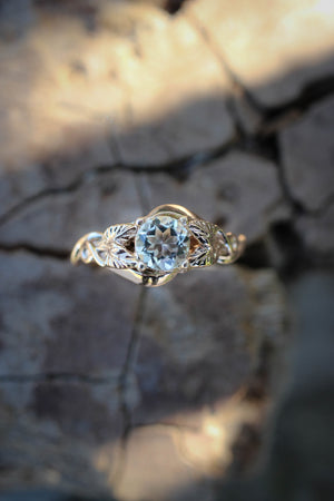 Azalea | custom engagement ring setting, round 6 mm - Eden Garden Jewelry™