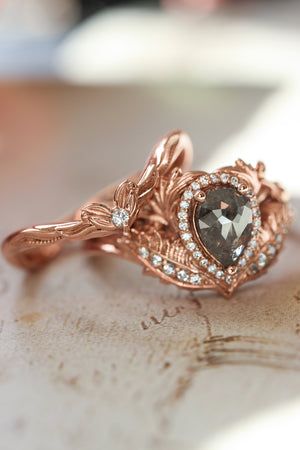 Adonis | pear cut gemstone setting with halo - Eden Garden Jewelry™