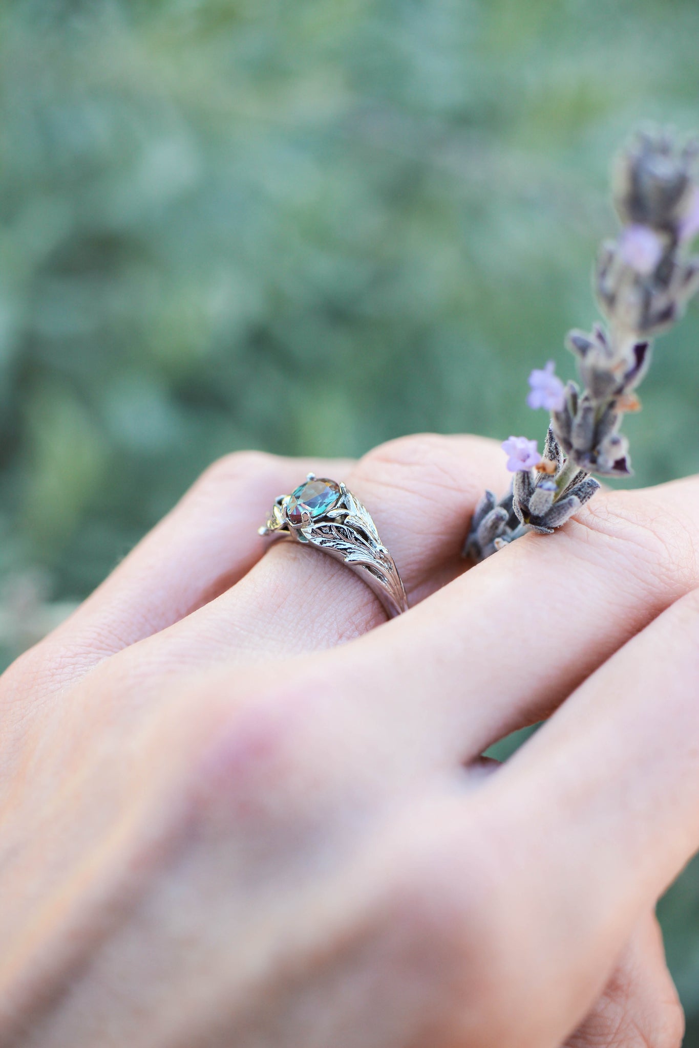 Wisteria | pear cut gemstone setting for custom ring - Eden Garden Jewelry™
