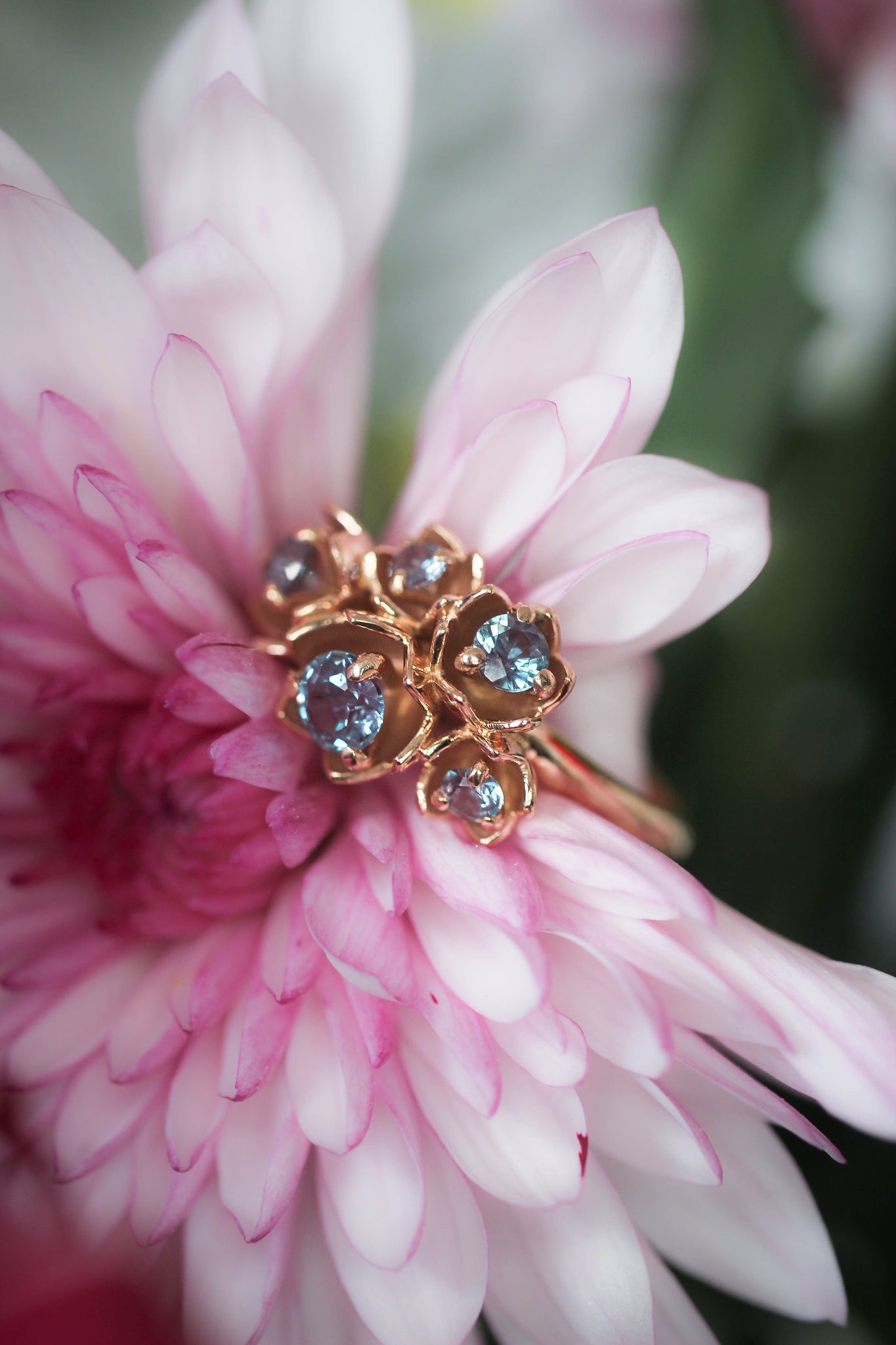 Lily of the valley ring with alexandrite - Eden Garden Jewelry™