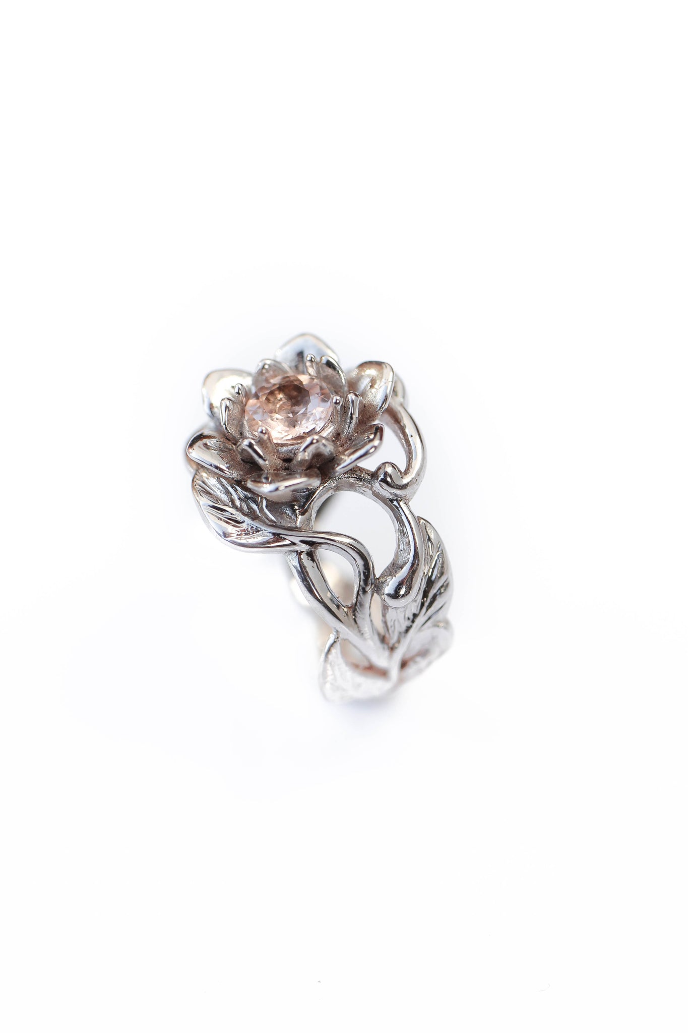 Morganite flower engagement ring / Rosalia - Eden Garden Jewelry™