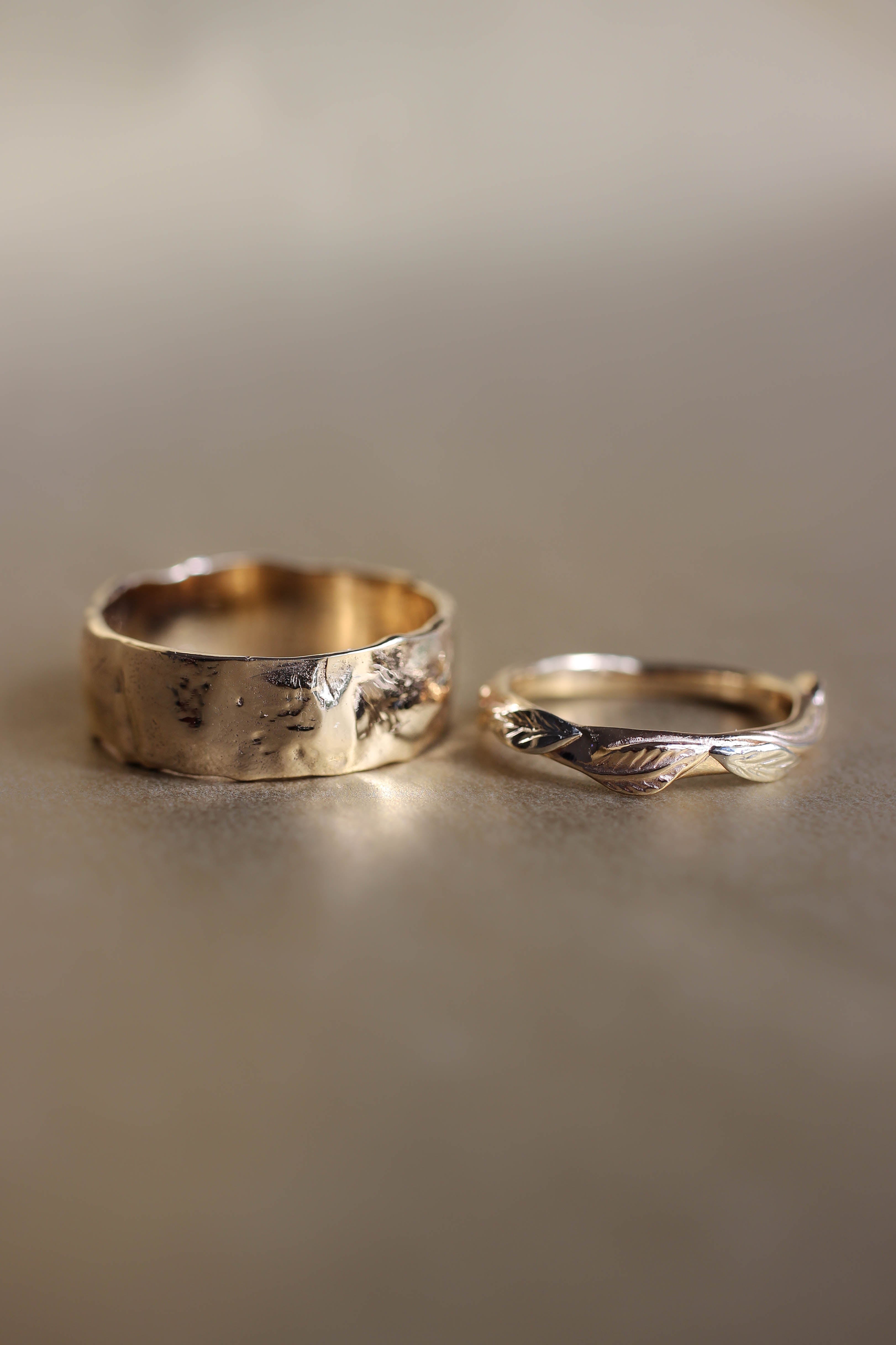 Rustic Wedding Ring Set | Marsha DrewJewellery