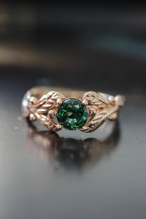 Cornus | custom engagement ring setting, round gemstone 6 mm - Eden Garden Jewelry™
