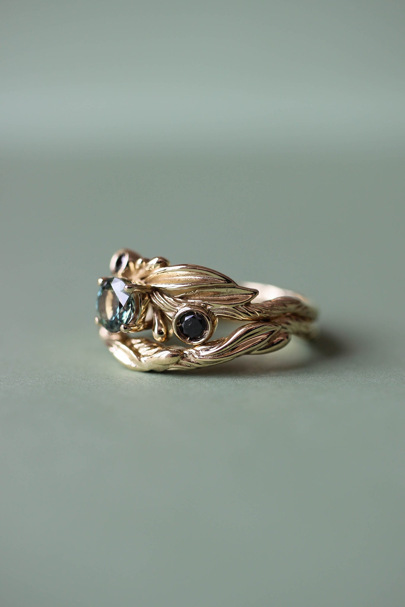 Twisted branch wedding ring, matching band for Olivia - Eden Garden Jewelry™