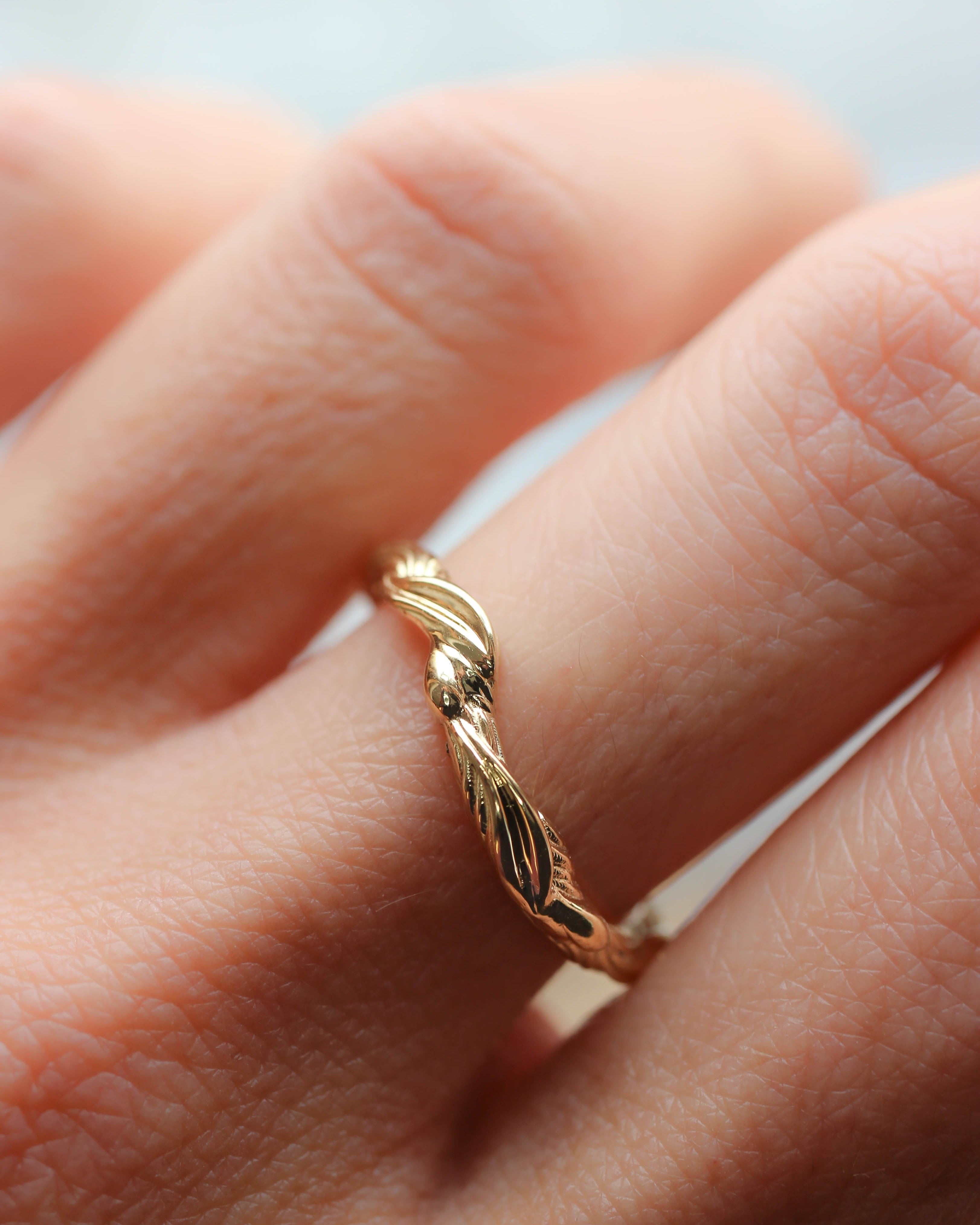 Twisted branch wedding ring, matching band for Olivia - Eden Garden Jewelry™
