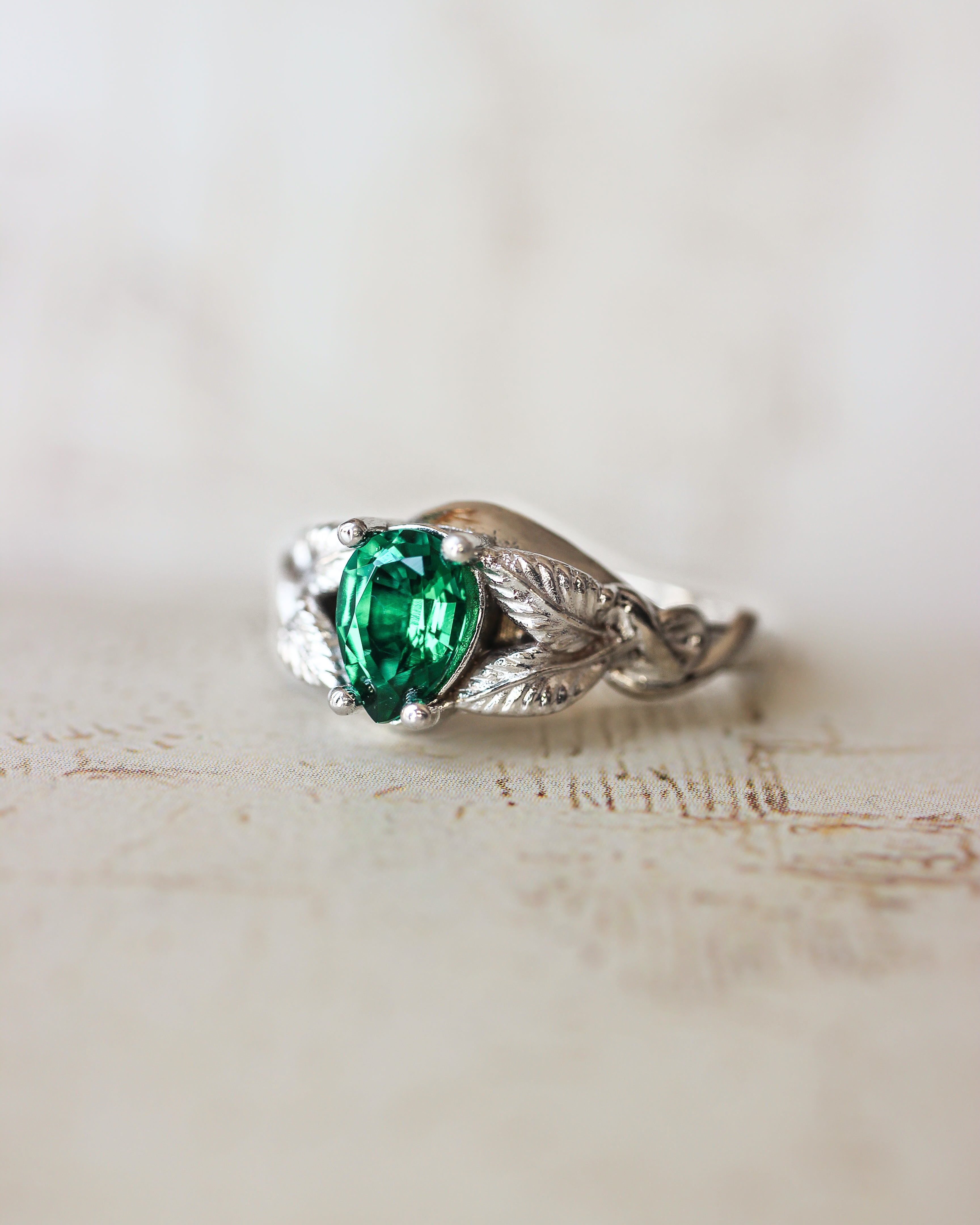 Azalea | custom engagement ring setting, pear cut gemstone - Eden Garden Jewelry™