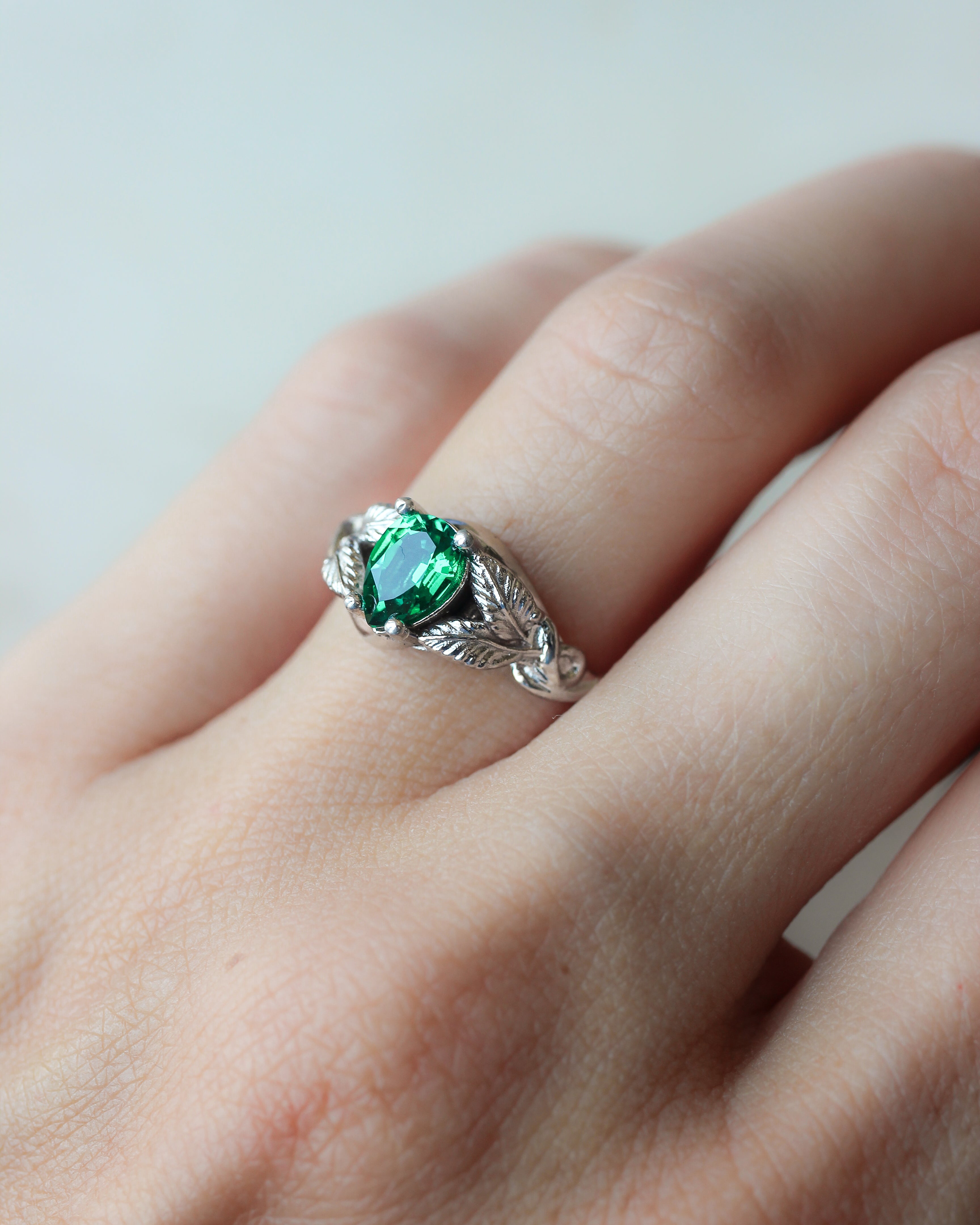 Azalea | custom engagement ring setting, pear cut gemstone - Eden Garden Jewelry™