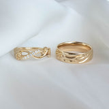 Man infinity symbol wedding band, gold comfort fit wedding ring for him - Eden Garden Jewelry™