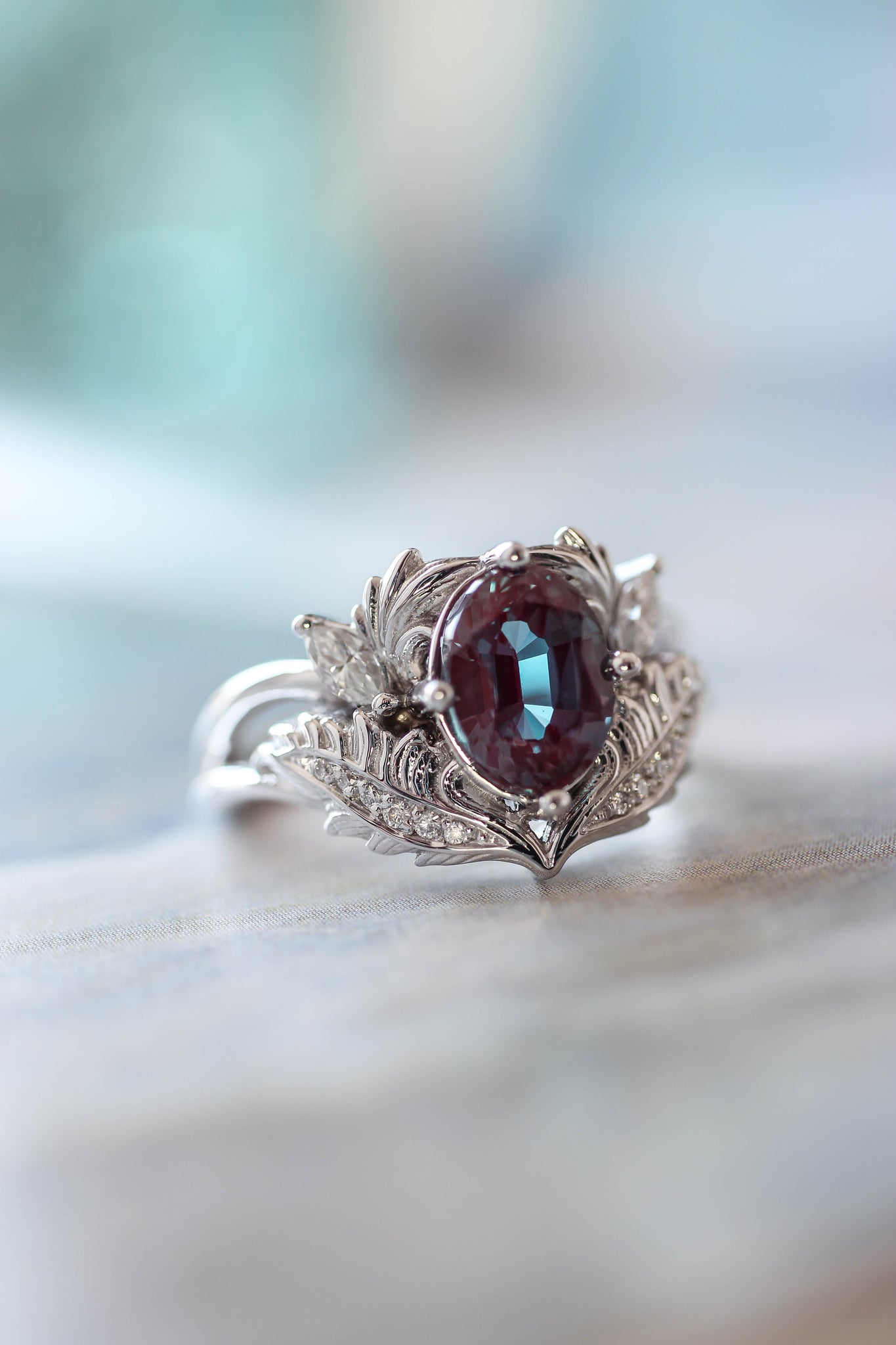 alexandrite engagement rings by Eden Garden Jewelry™