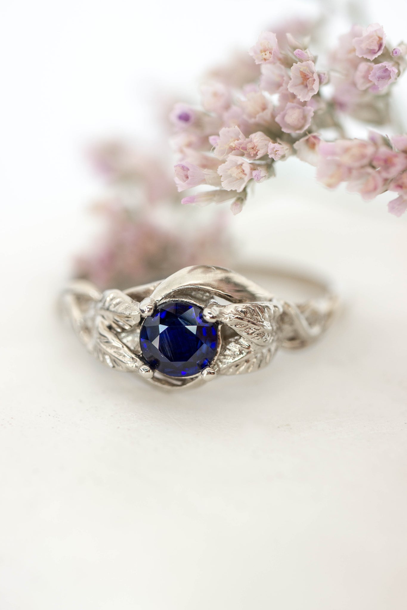 Natural sapphire engagement ring / Azalea - Eden Garden Jewelry™
