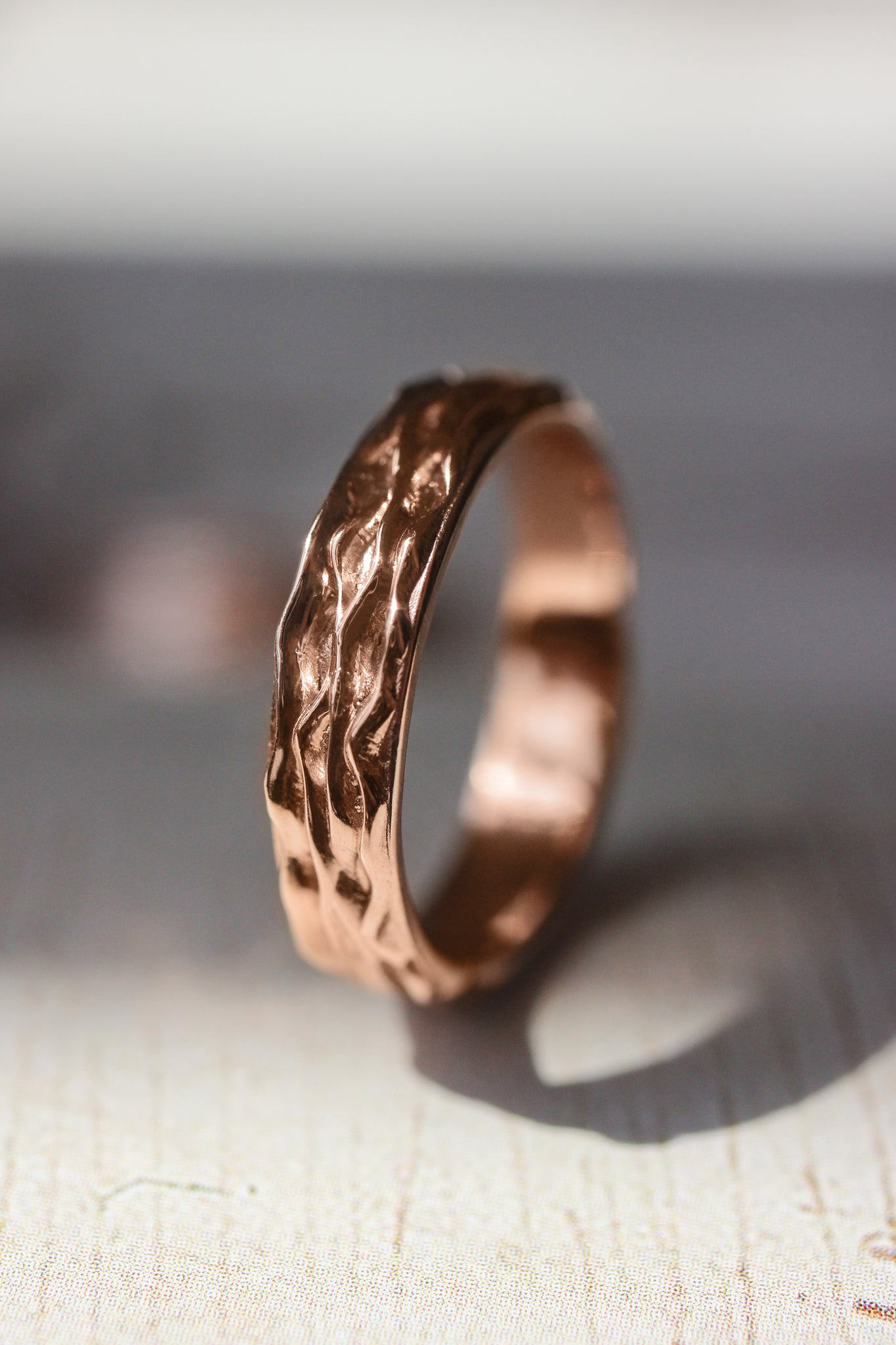 Wedding bands set for couple, waves rings - Eden Garden Jewelry™
