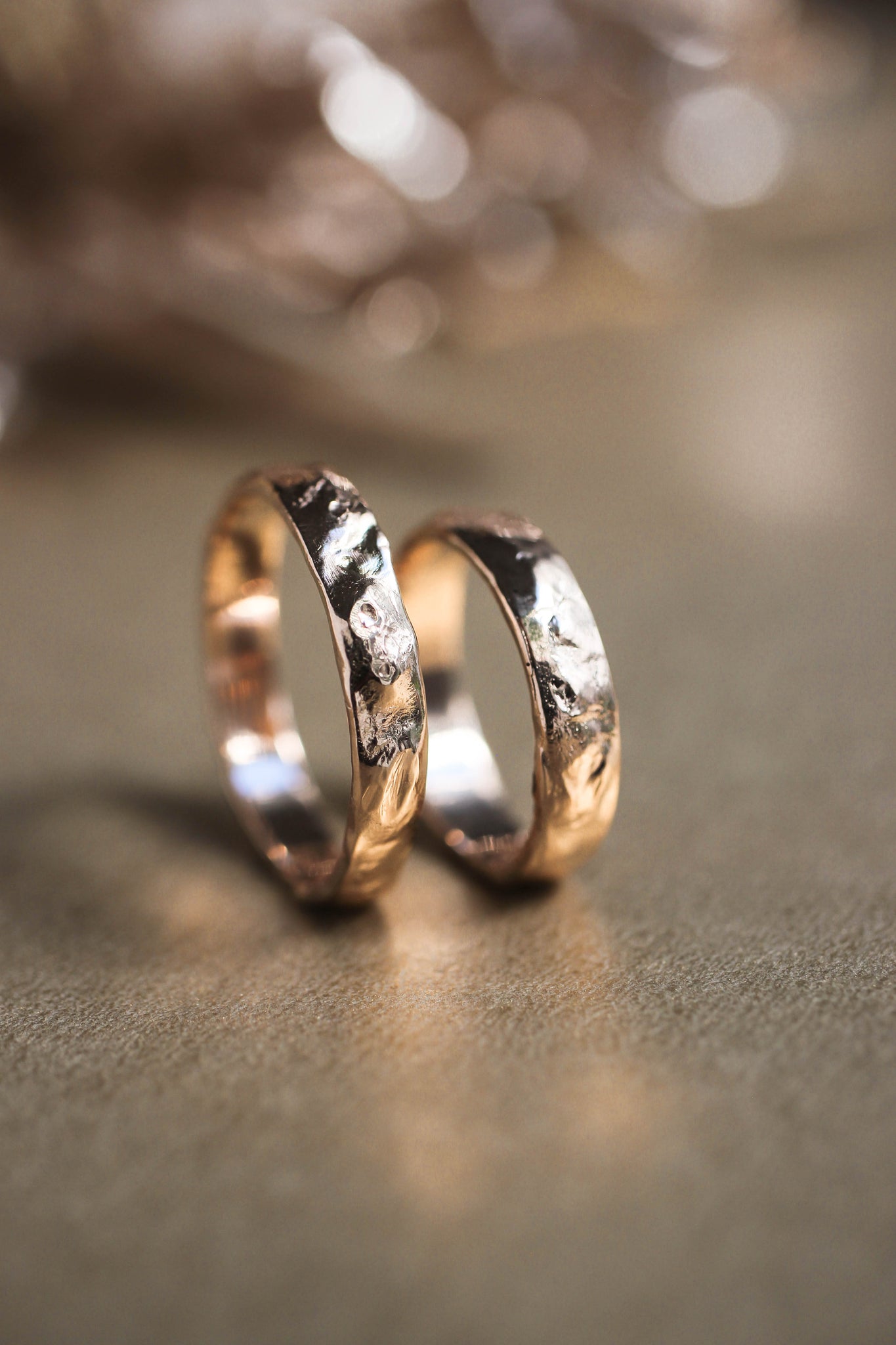 Textured wedding band, unisex ring - Eden Garden Jewelry™