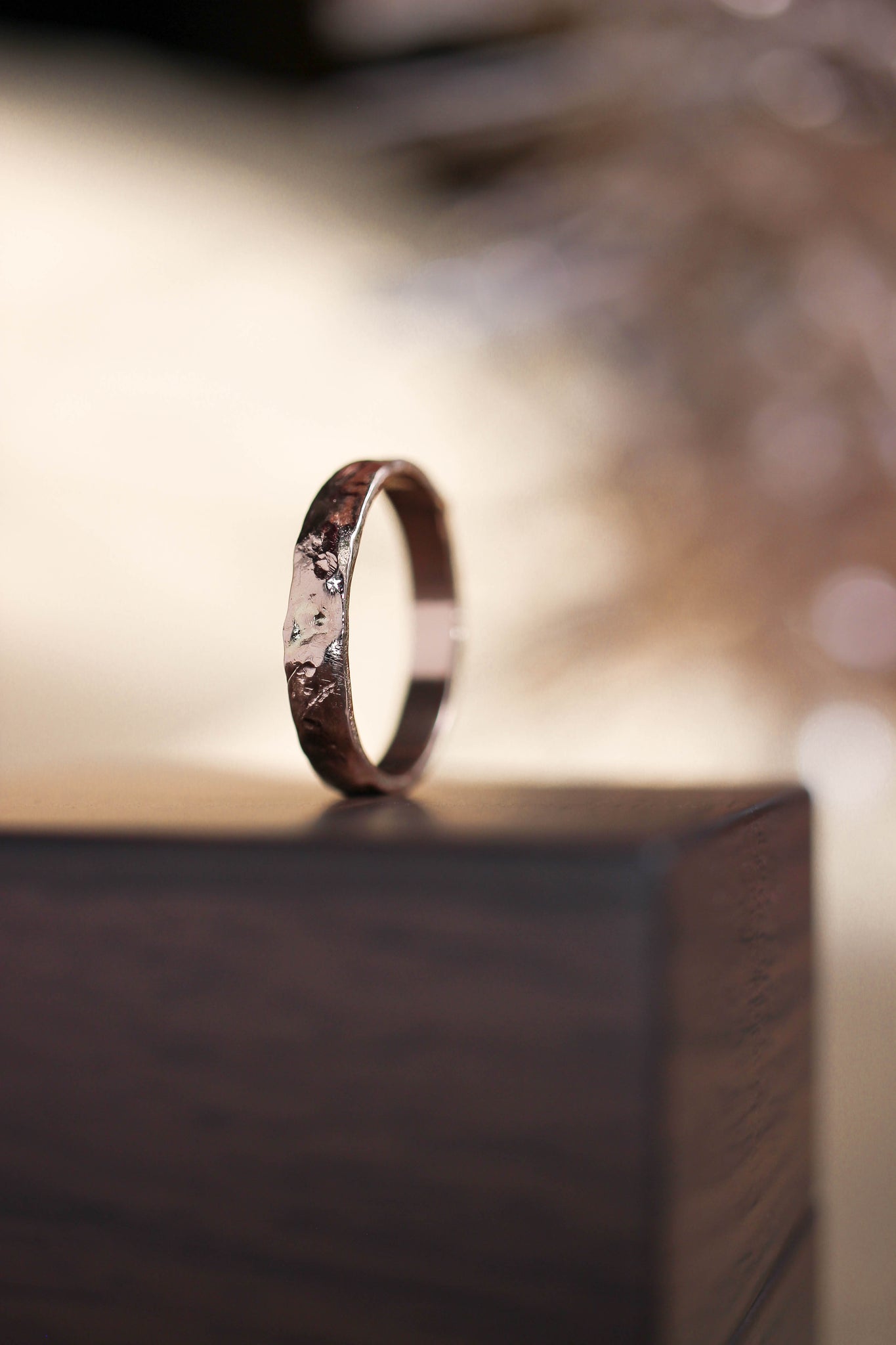 Wedding bands set for couple, textured rings - Eden Garden Jewelry™