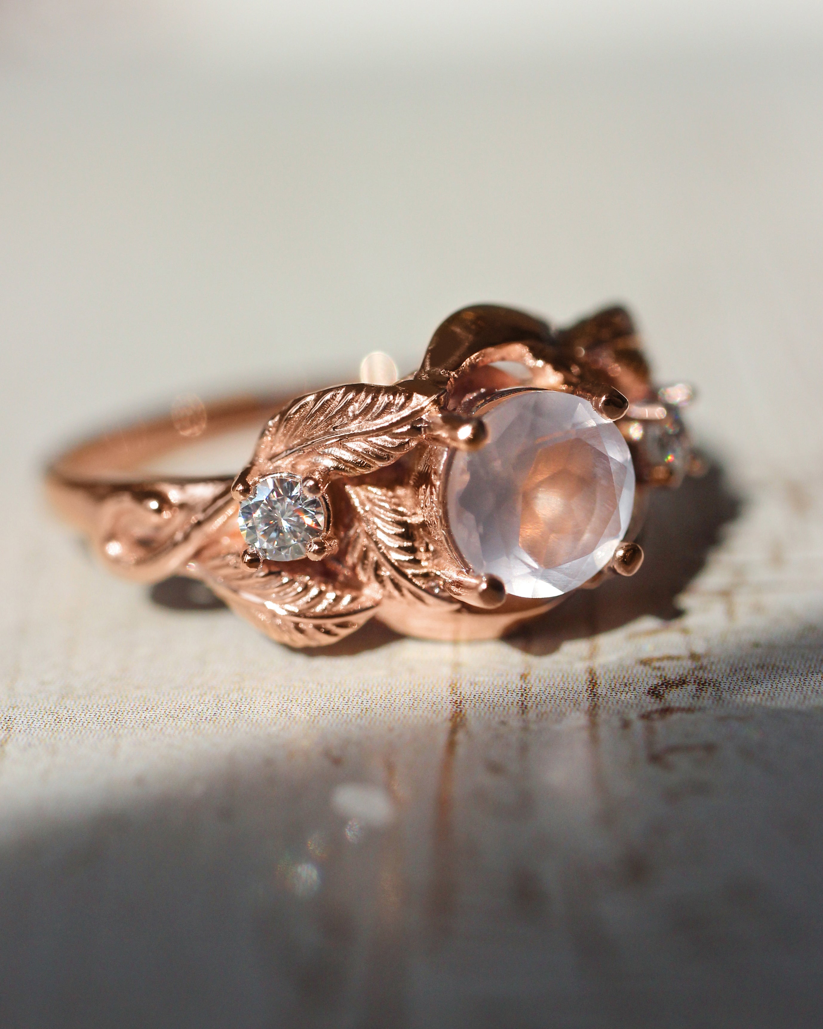 Azalea | custom ring setting, three gemstones ring - Eden Garden Jewelry™