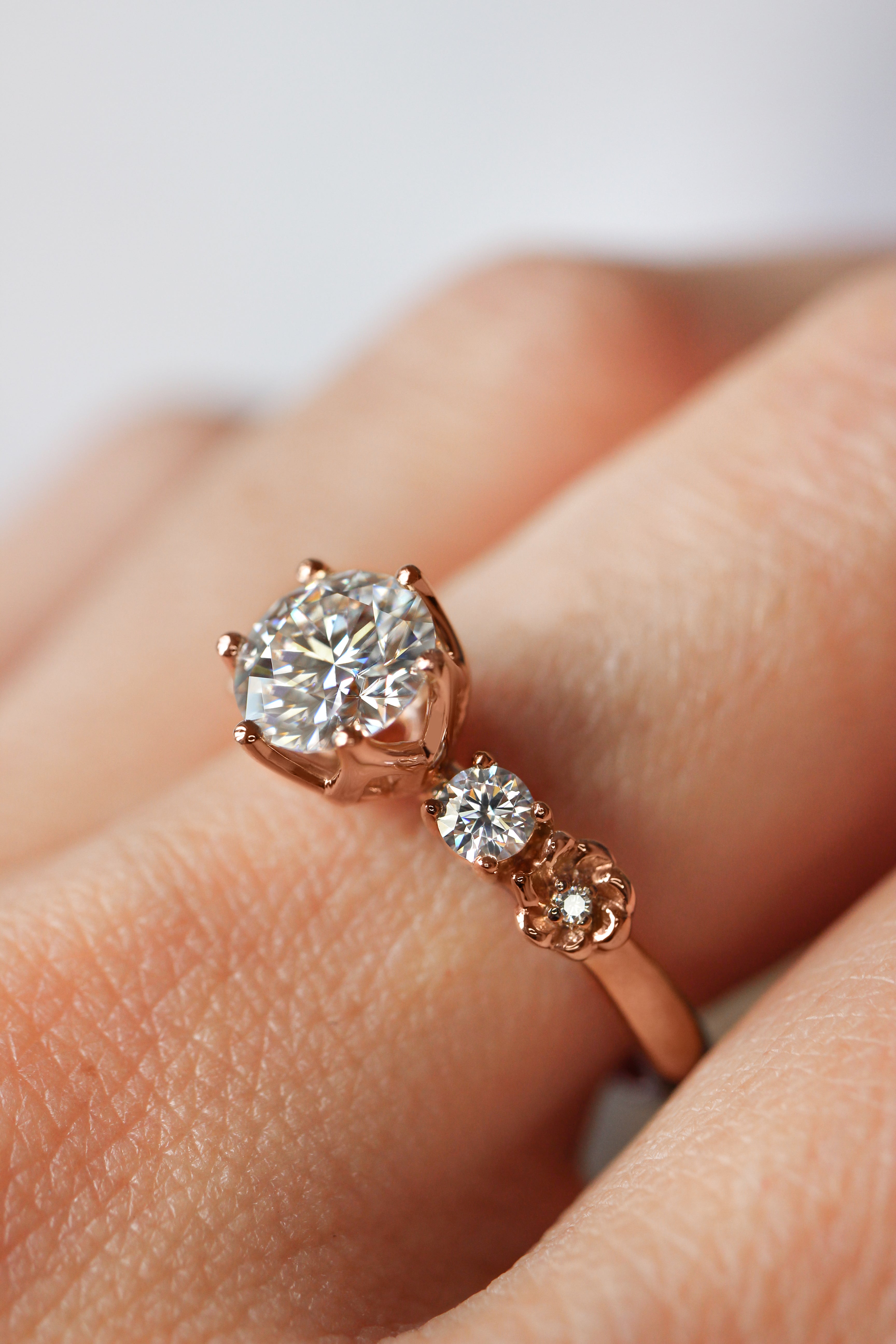 Princess cut diamond simulant ring set in sterling silver