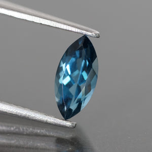 Topaz, teal blue, marquise cut VVS 8x4mm 0.70ct - Eden Garden Jewelry™