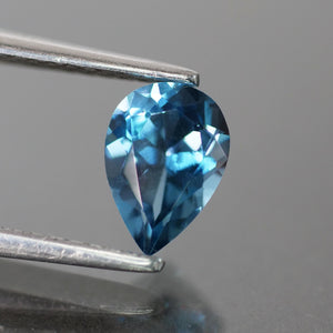 Topaz, teal blue, pear cut VVS 7x5mm 0.75ct - Eden Garden Jewelry™