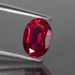 Ruby | Lab created Hydrothermal , oval cut 7x5 mm, 1 ct - Eden Garden Jewelry™